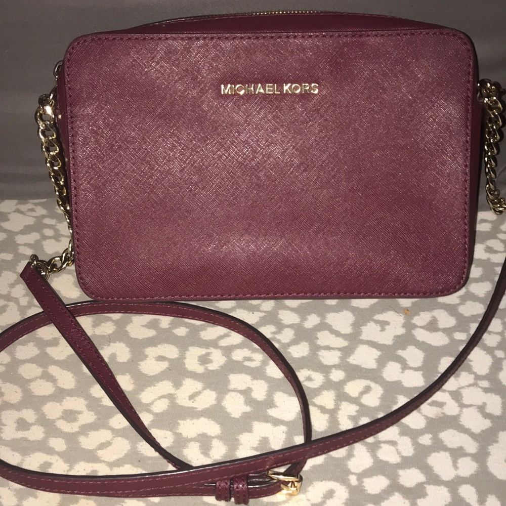 Burgundy Michael Kors crossbody